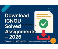 Best Site for IGNOU Solved Assignments – Instant Download